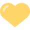 Yellow Heart emoji on Mozilla